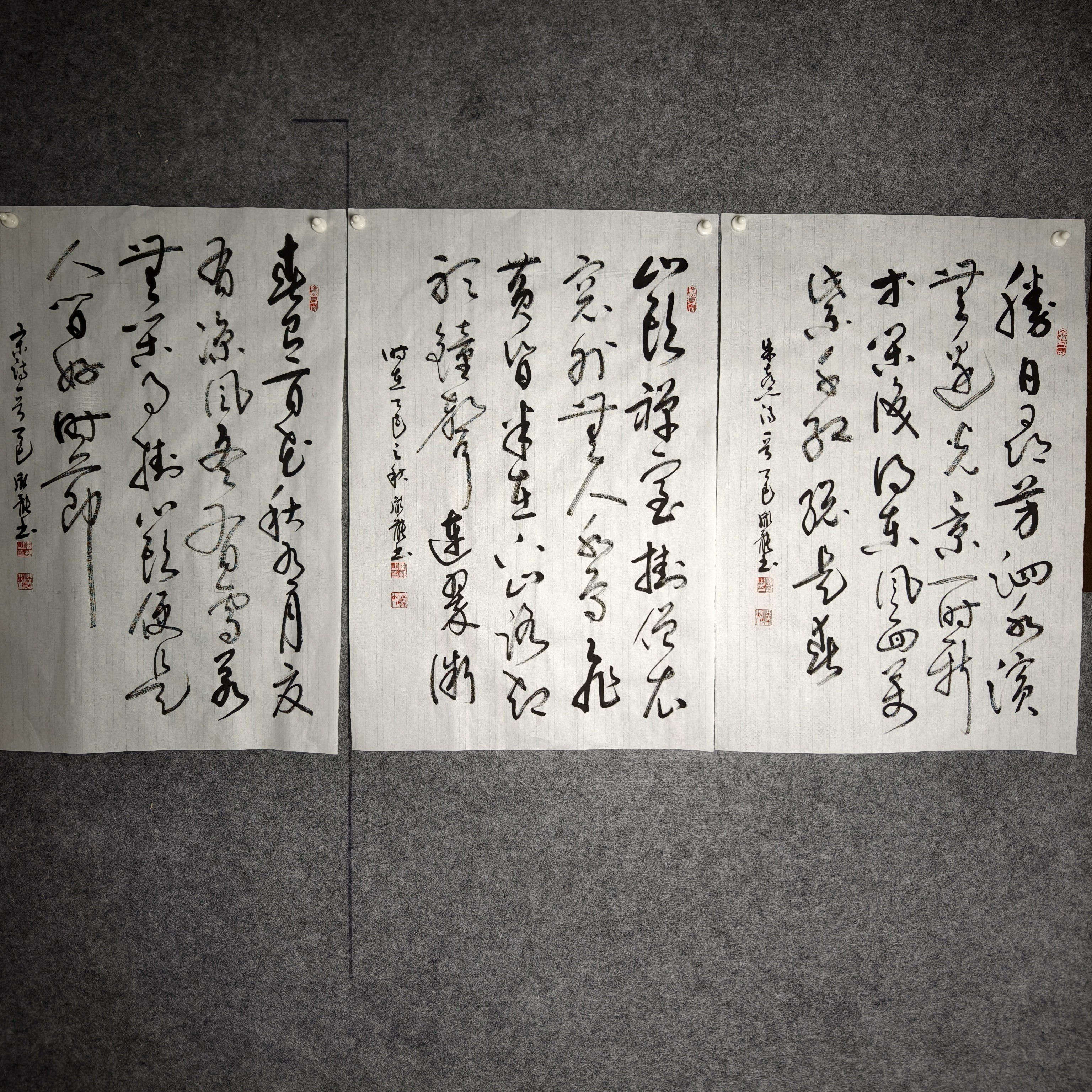 彭胤龙福利书法作品随机三幅画芯尺寸46*68cm