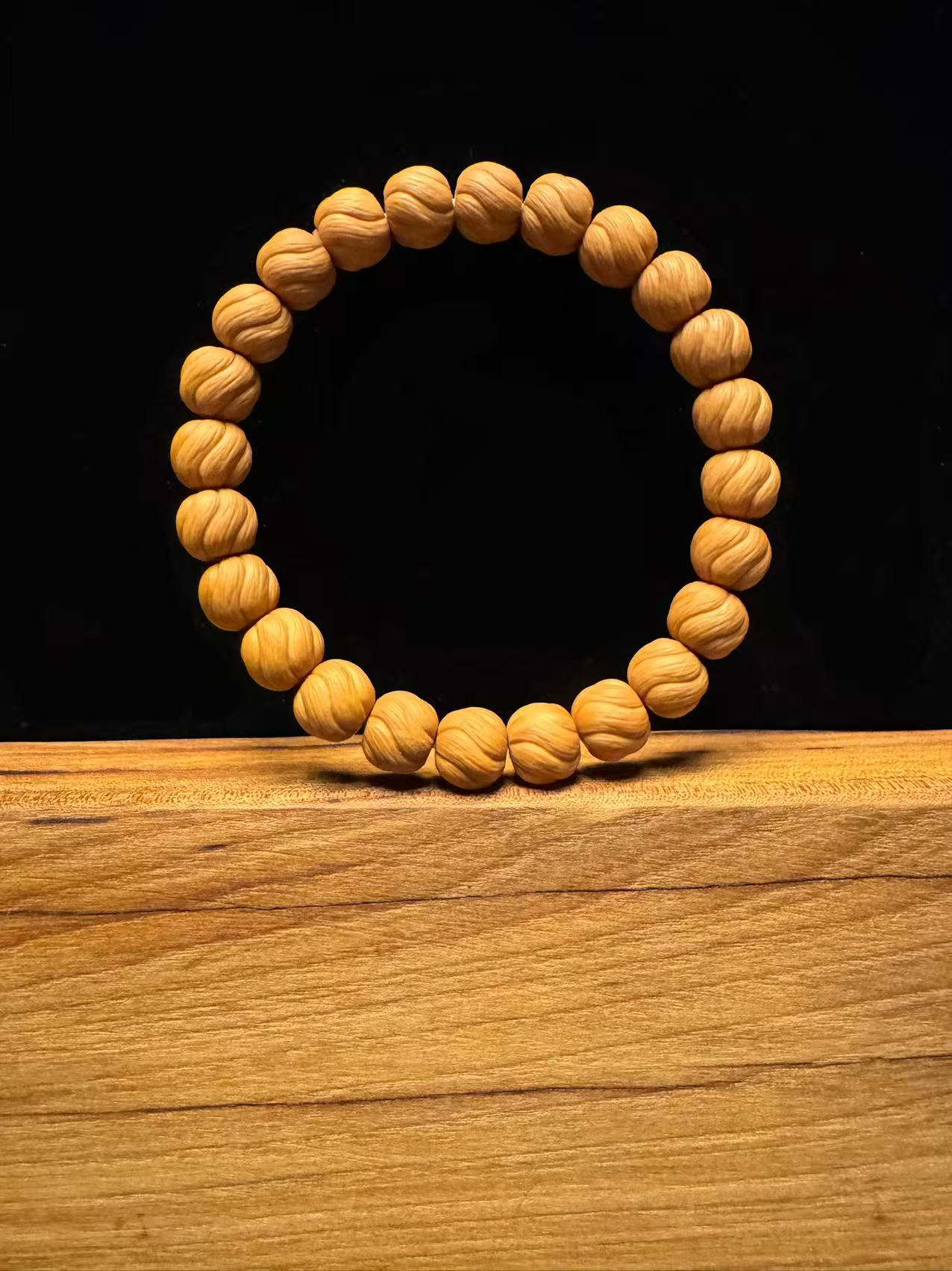 【无药精选】转运珠 雕刻精工男士手串小馒头料