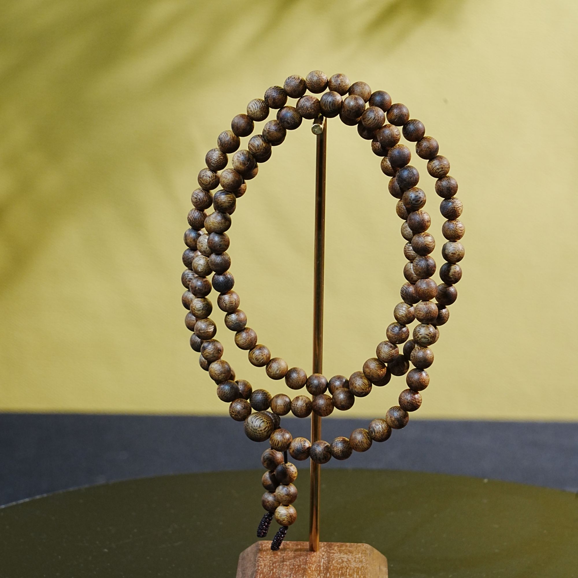 柬埔寨黄油粗纹沉香念珠0.65cm 10.96g 250917068 F  