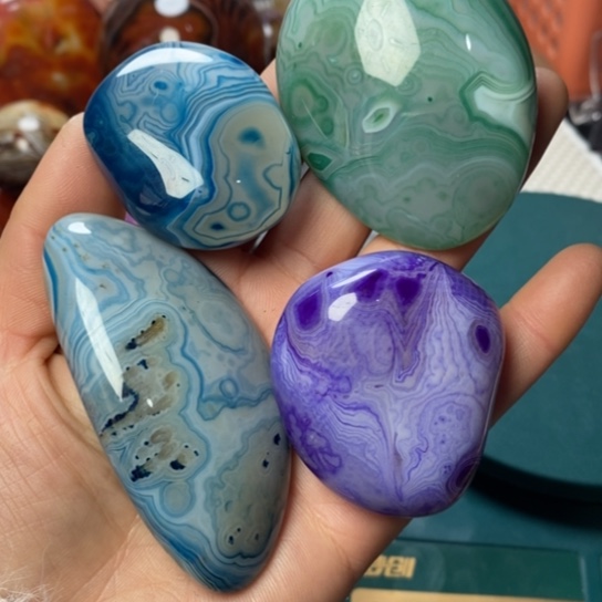 玛瑙/玉髓珠宝奇石未镶嵌泽*补了打孔