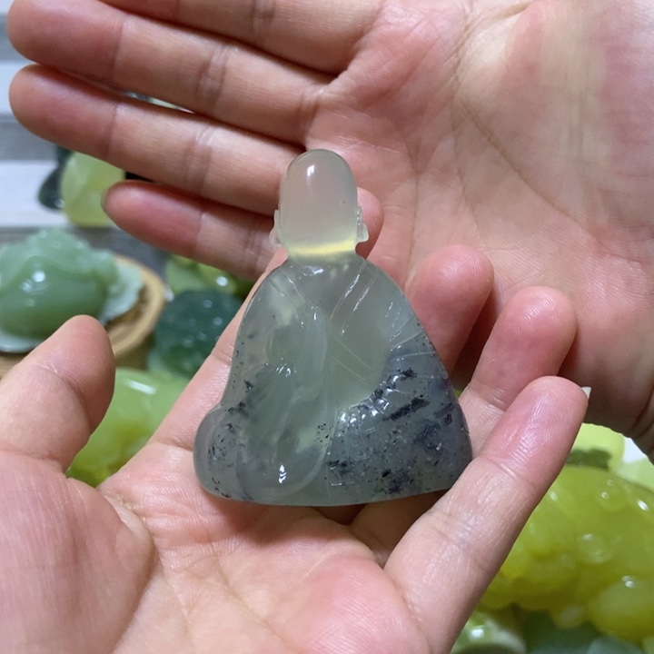 【闪购商品】蛇纹石玉把件未镶嵌翼**顺