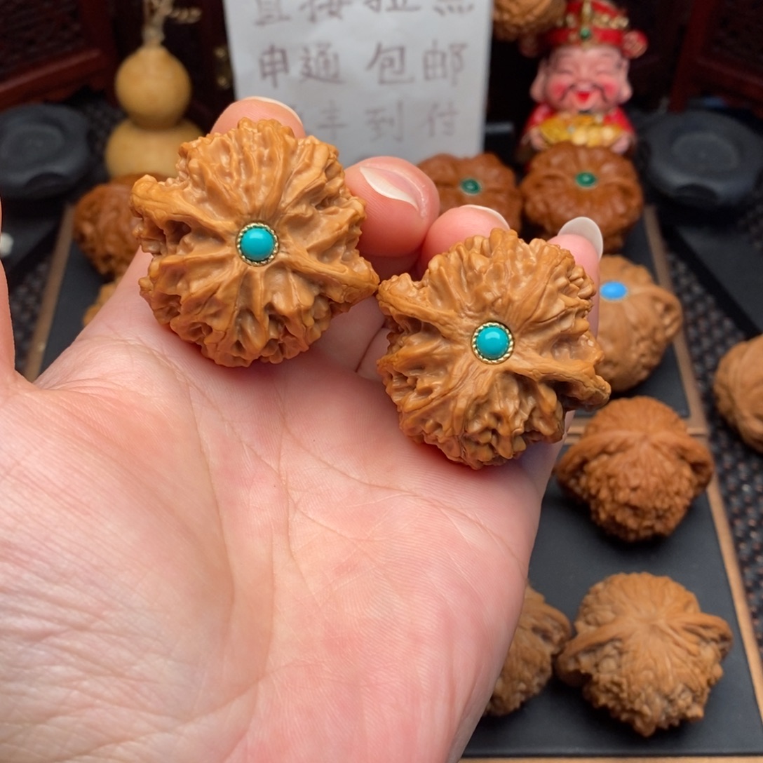 把件文玩核桃镶嵌款苹果园43尺