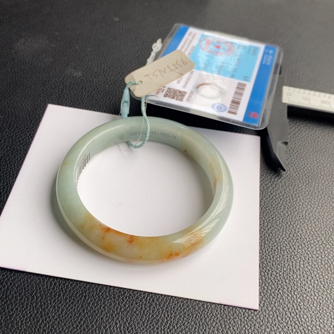 翡翠未镶嵌手镯8号56正圈