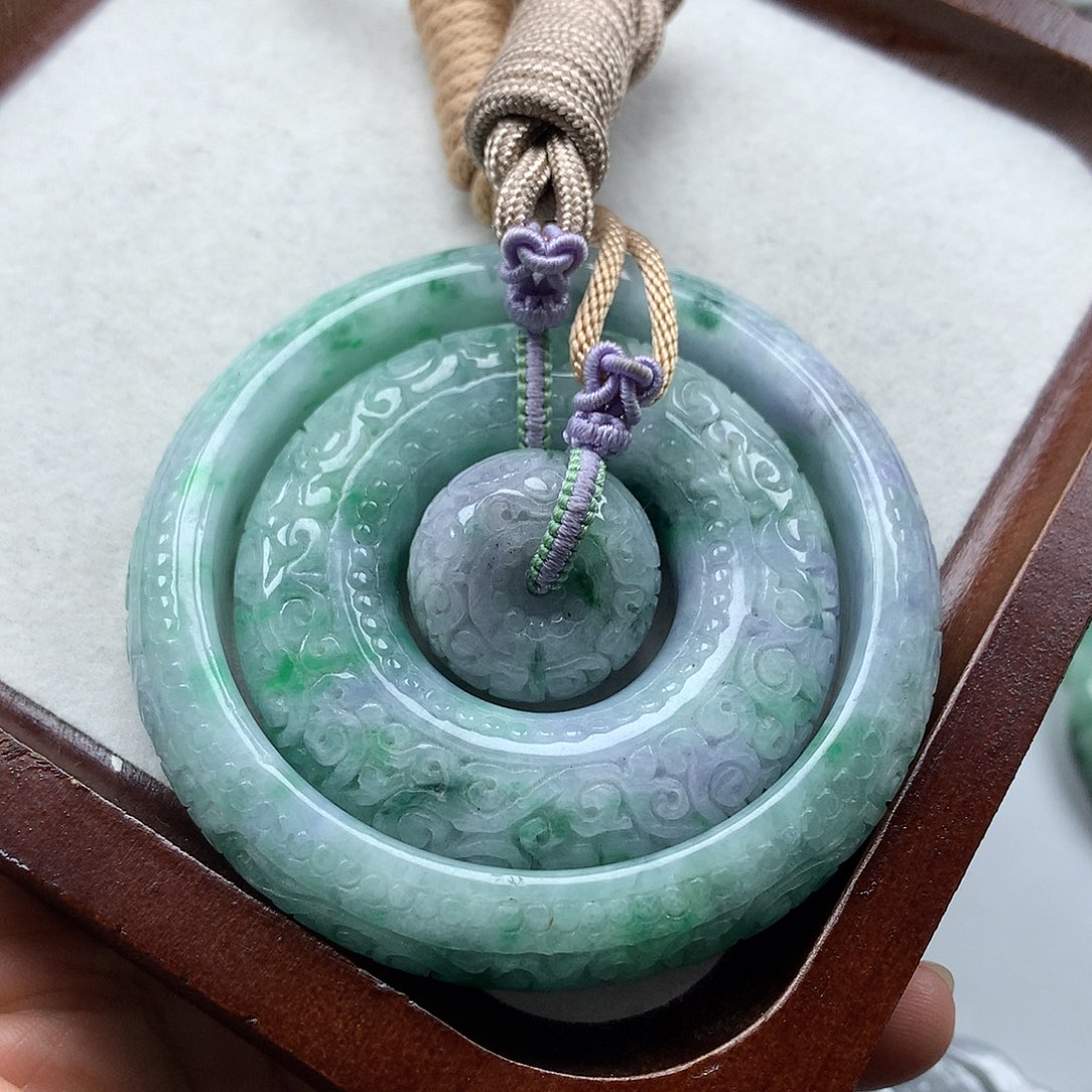 翡翠未镶嵌手镯复古风格57.6