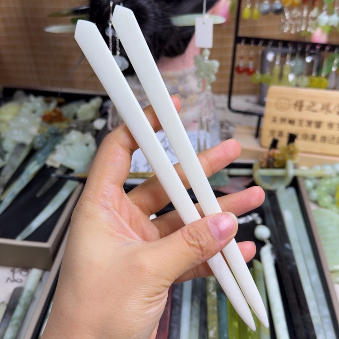 蛇纹石玉未镶嵌发饰4