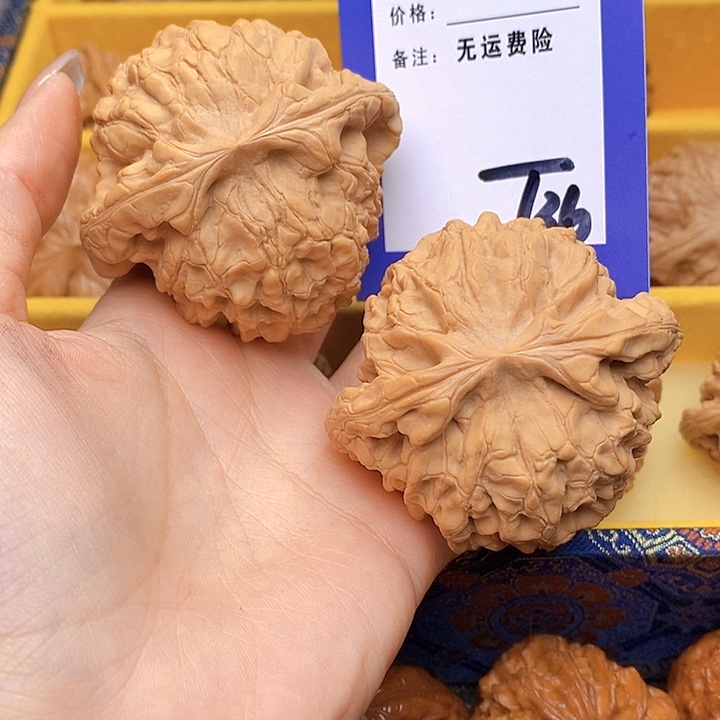 等***圆文玩核桃把件文玩核桃龙鼎36