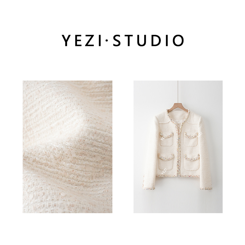 【克丽斯町】25早春新品古巴风重工编织肌理感小香外套25116907-2/5