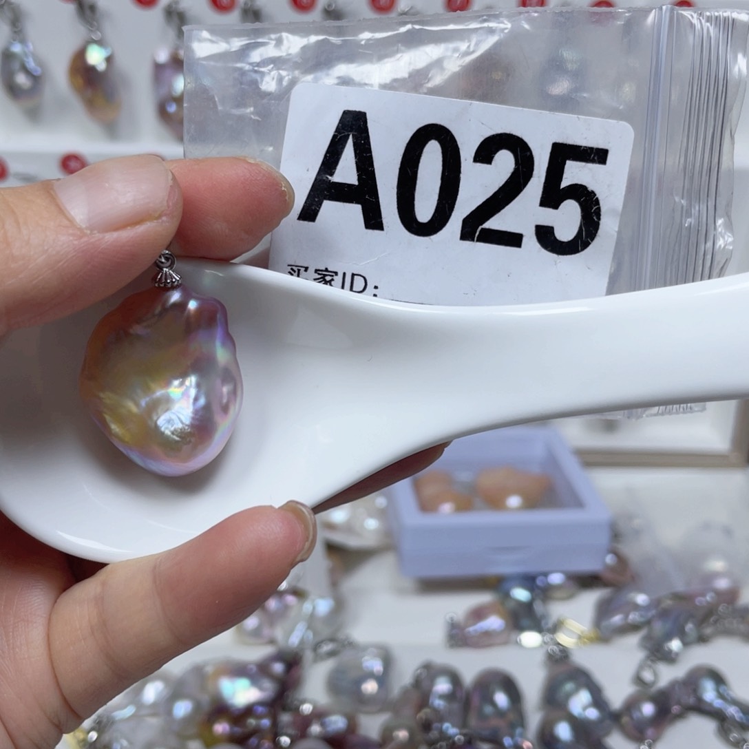 淡水珍珠巴洛克银S925镶嵌