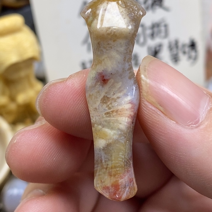 硅化珊瑚（珊瑚玉）未镶嵌颈饰