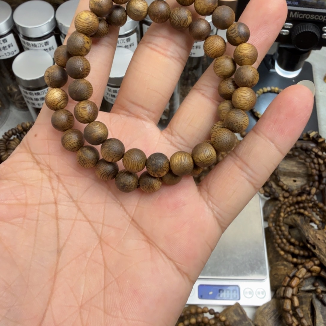 沉香香囊沉香奇楠沉香卡8圆珠单圈