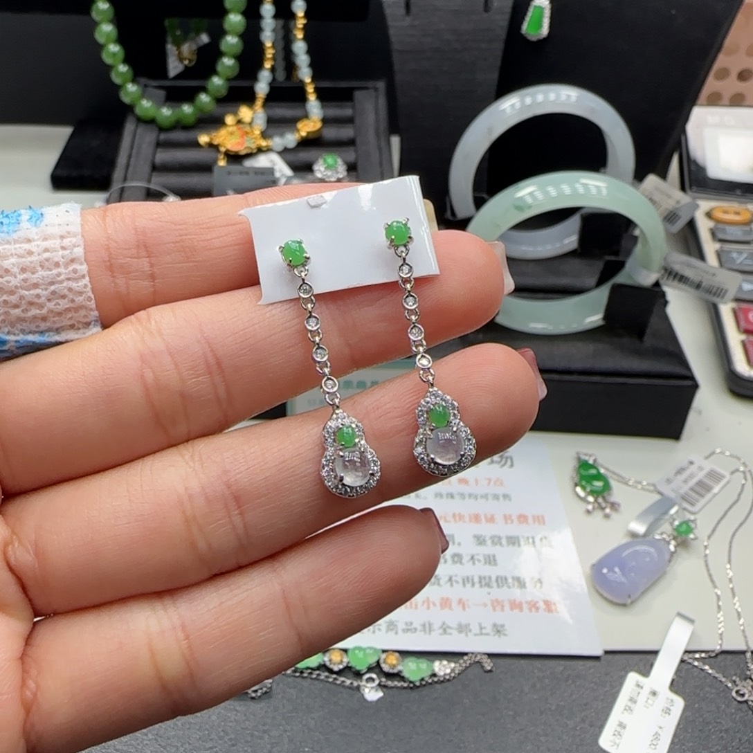 翡翠银S925镶嵌挂件翡翠挂件