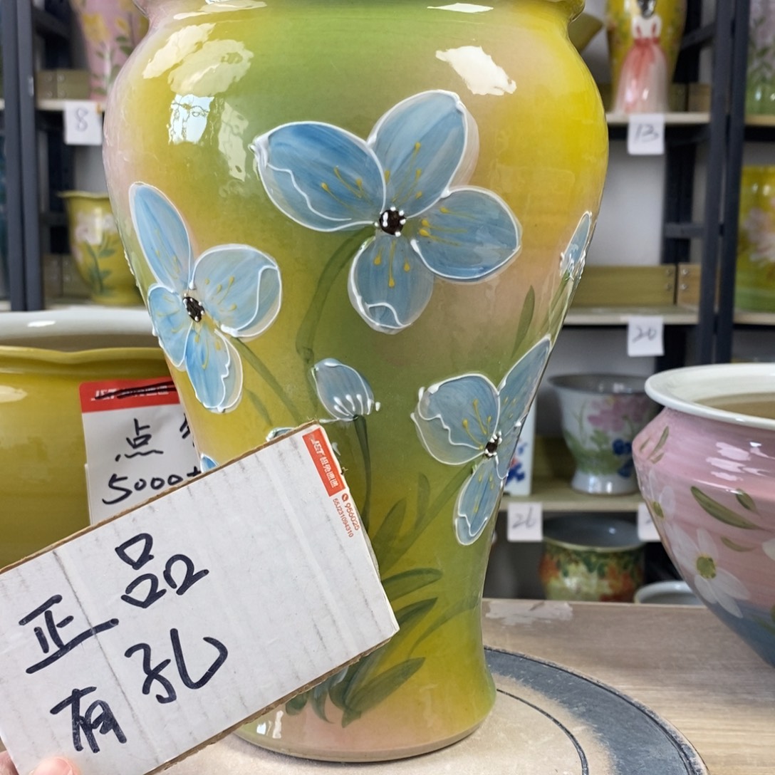 景德镇手工手绘陶瓷花盆