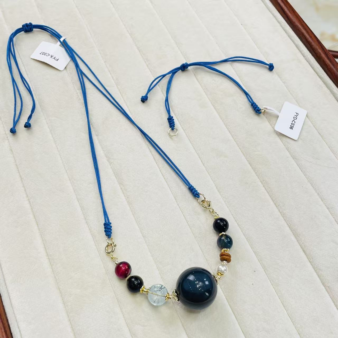 沁园玛瑙圆珠编绳两用款20mm（带长短两根绳子） FYD-C036