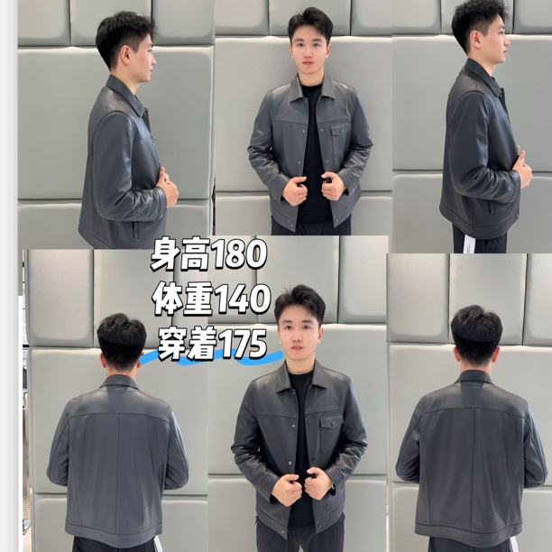 Lilanz/利郎【高端绵羊皮真皮】休闲男士潮流简约行政高级感皮衣