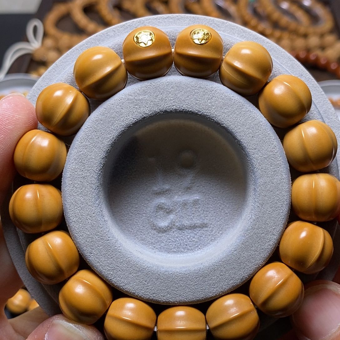 猴头核桃手串双标四花鲨鱼鳍尺寸14-15全品123号