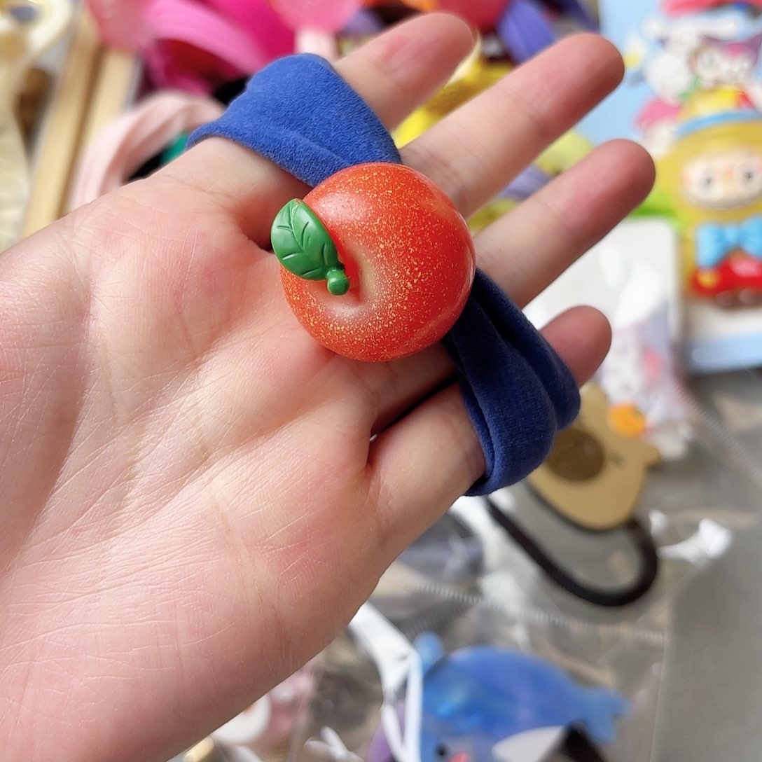 布艺铁合金苹果发圈