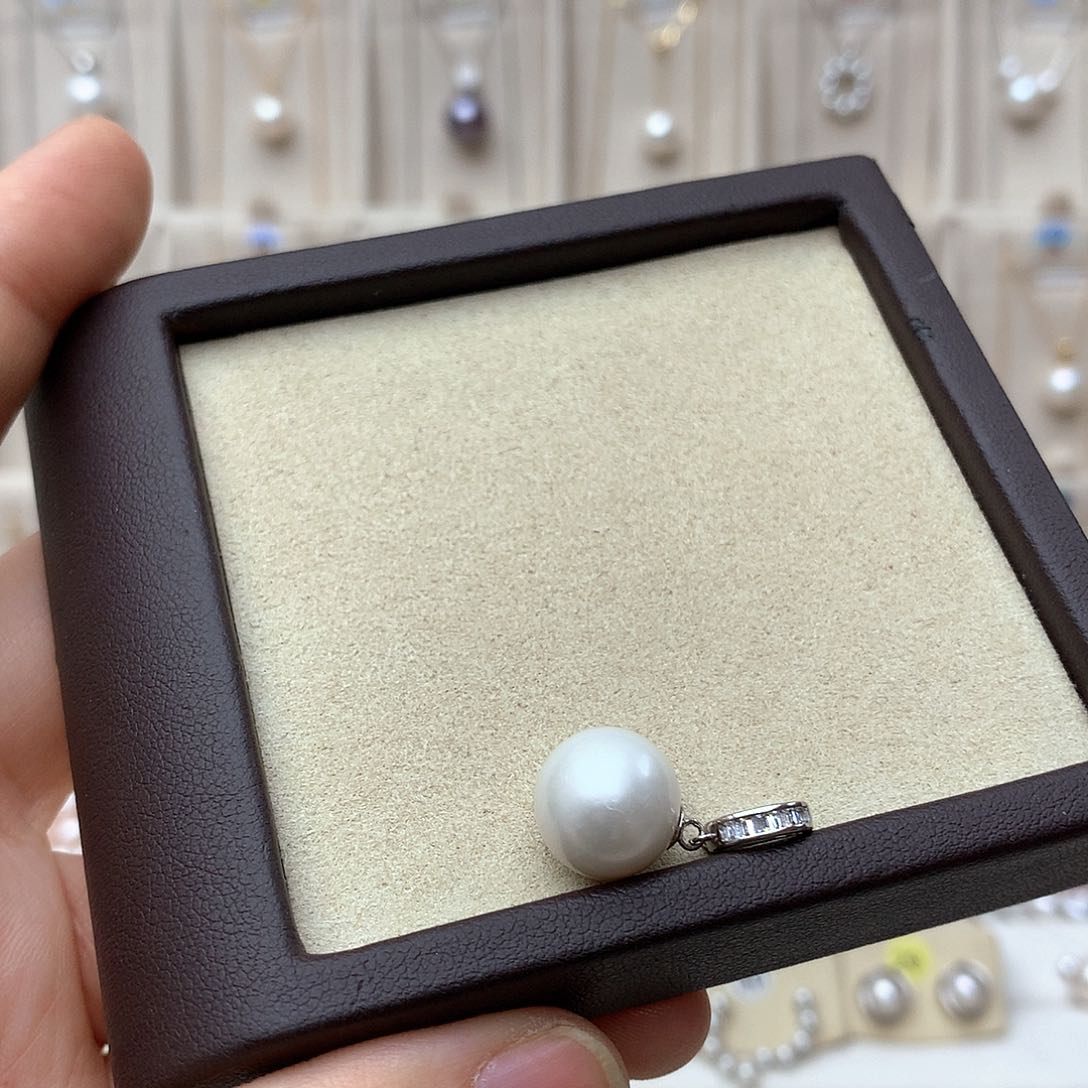 淡水珍珠吊坠(不含链)银S925镶嵌