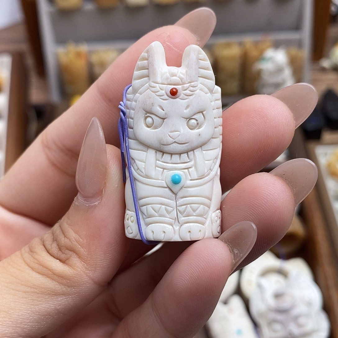 鹿骨把件c29鹿角犬神骨笛