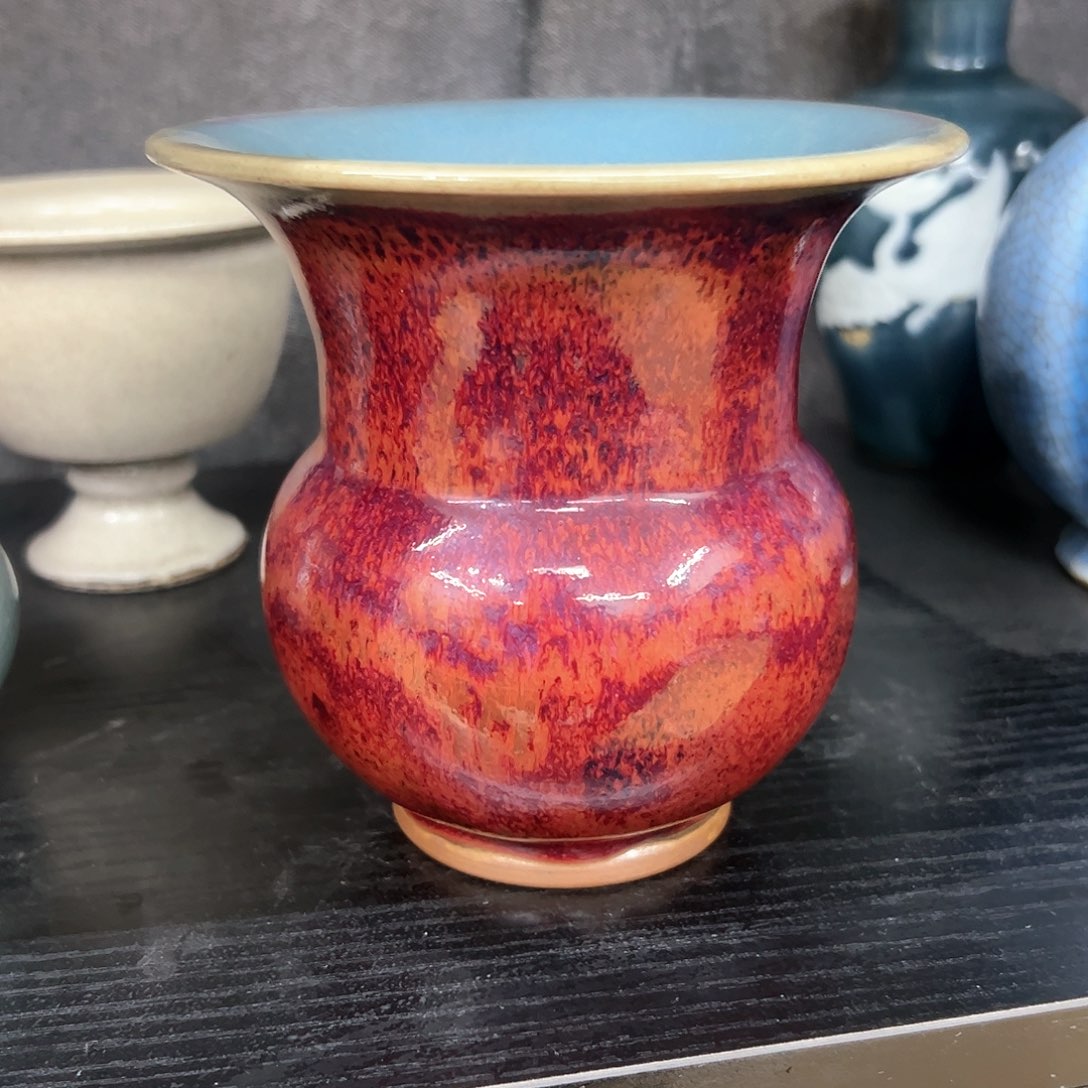 罐窑变釉渣斗一只，老的时候