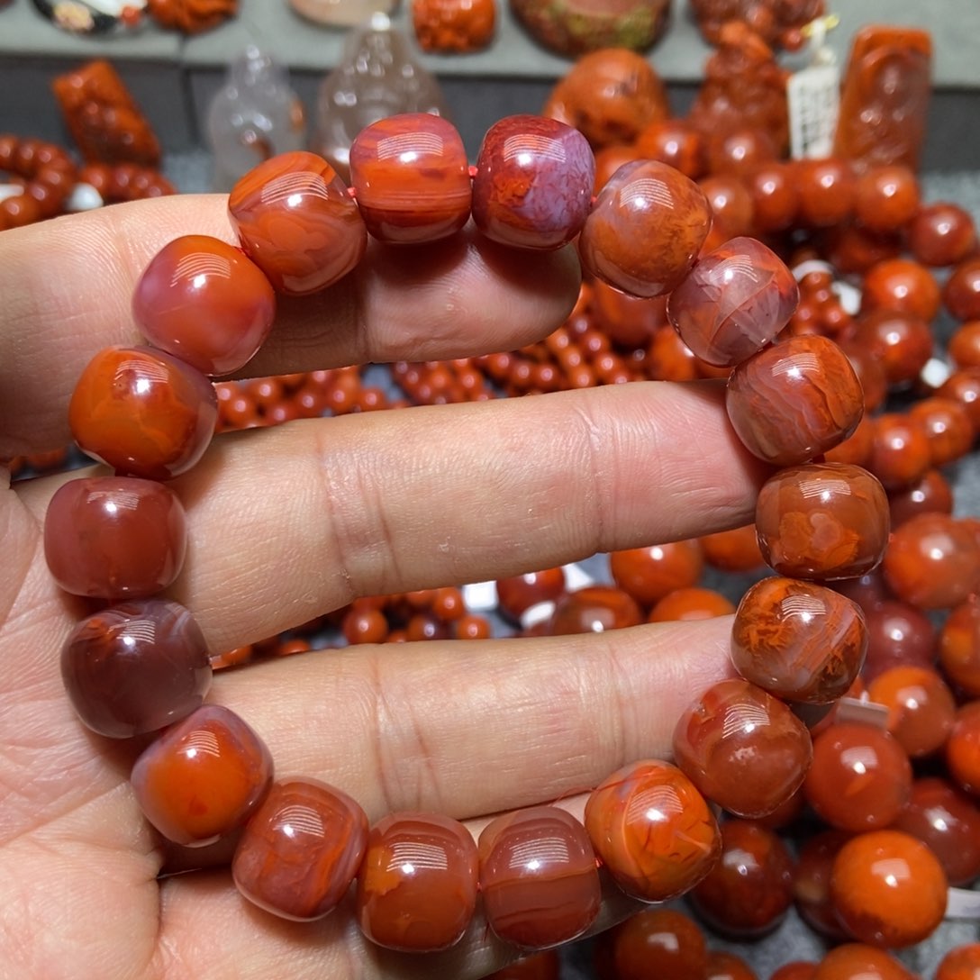 【闪购商品】南红玛瑙手串未镶嵌13+’m