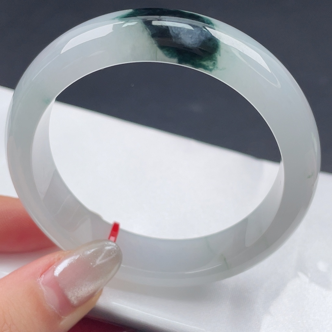 翡翠未镶嵌手镯53圈口