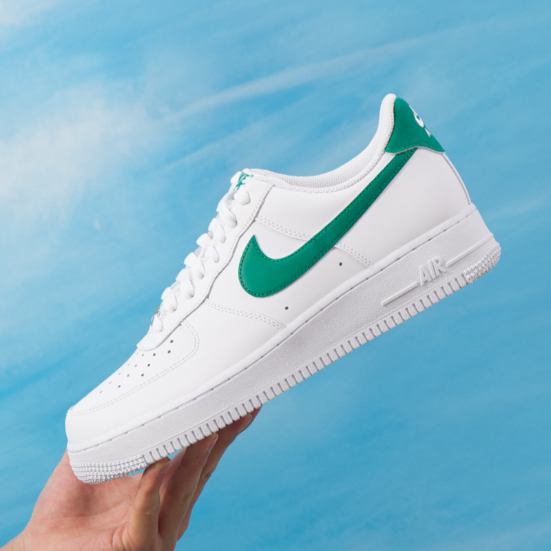 NIKE/耐克男子AF1空军一号白绿休闲鞋低帮小白鞋板鞋FJ4146-121