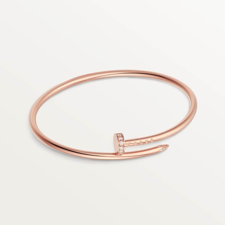 99新 Cartier/卡地亚 JUSTE UNCLOU窄版钉子头尾钻手镯 