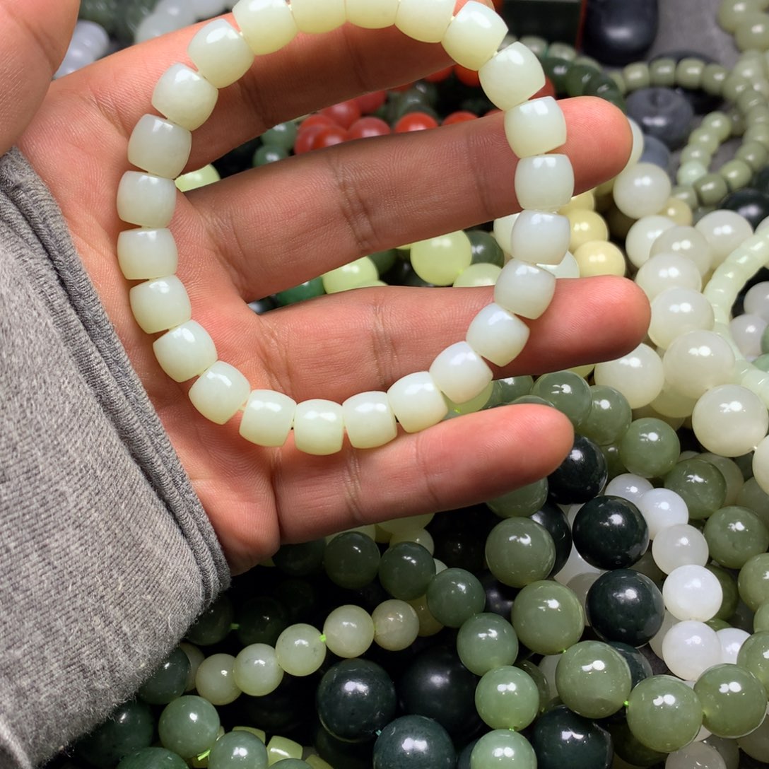 和田玉手链未镶嵌?****明