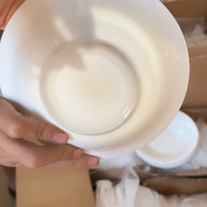 微瑕介意勿拍不退不换 7英寸骨瓷小草帽盘6只