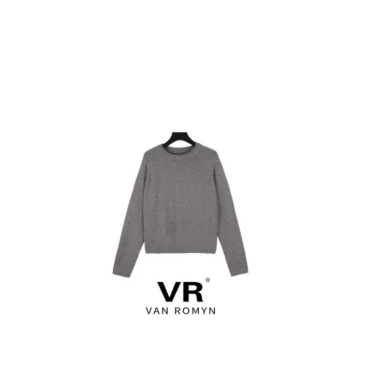 【VR莉娜】512094/2025新款冬季山羊绒+兔毛+羊毛长袖坑条毛衣