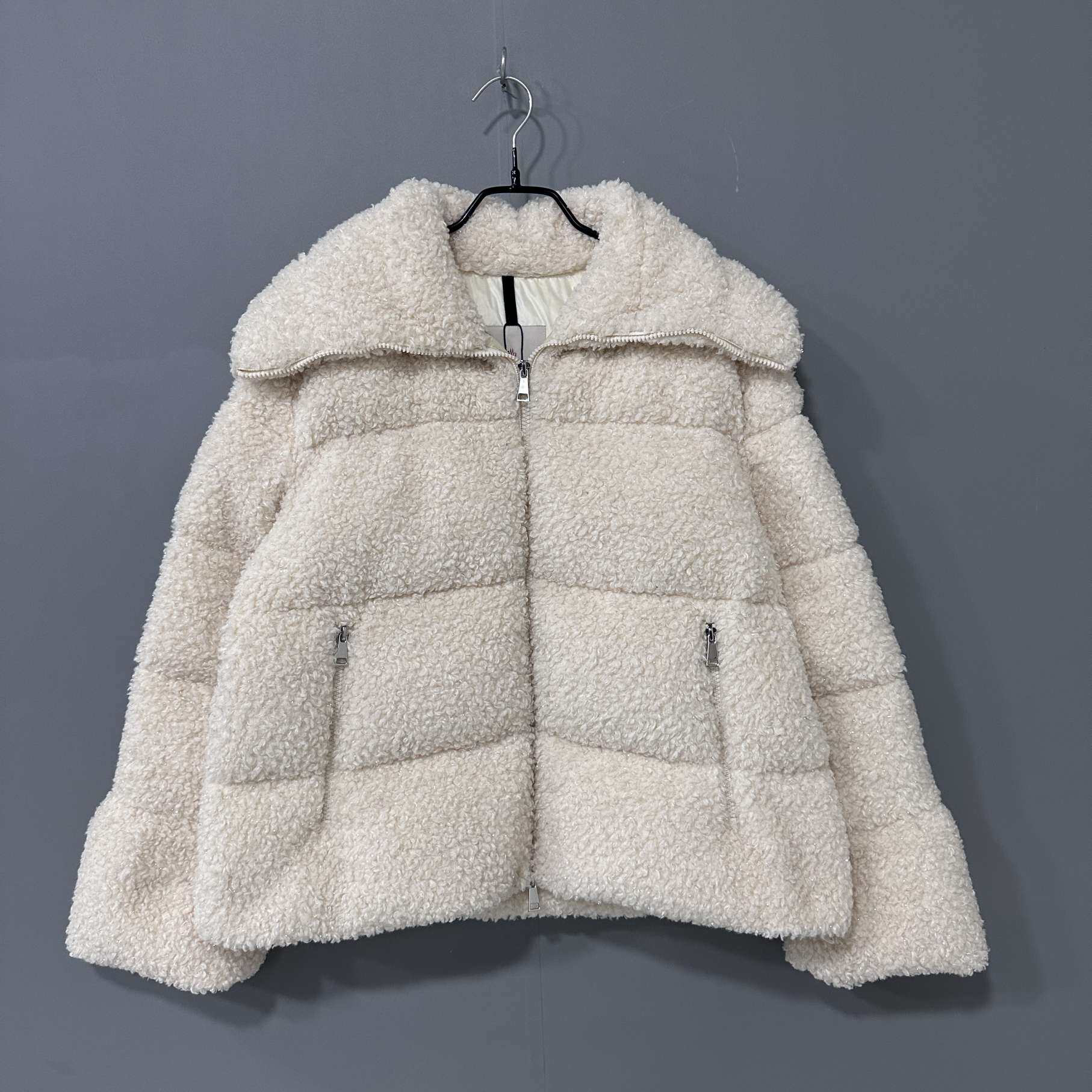 99新 MONCLER 银丝泰迪羽绒服/2码/04854