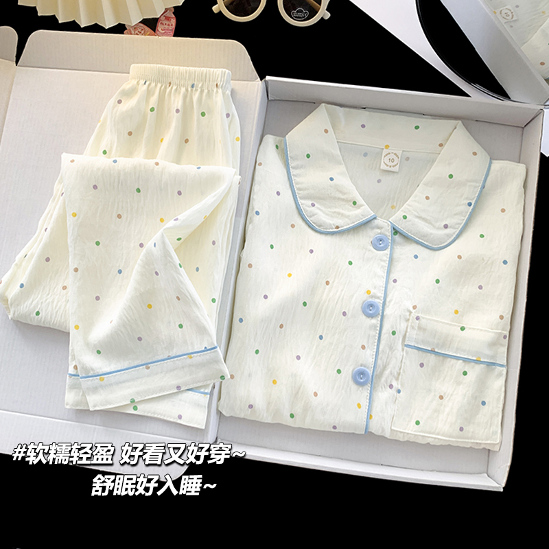 云朵棉儿童睡衣小女孩春秋季长袖套装初中生秋衣秋裤家居服可外穿