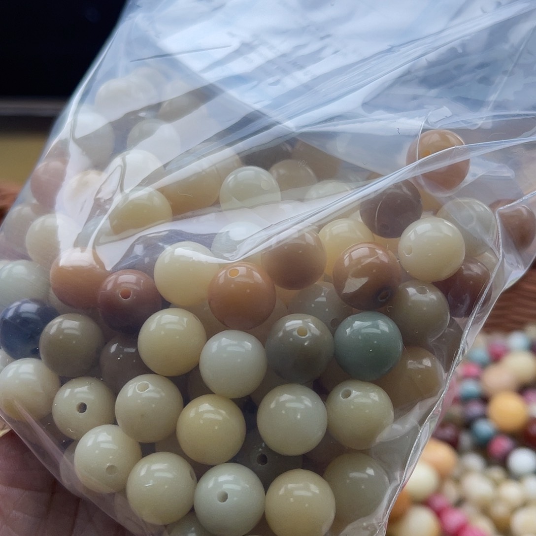 白玉菩提吊坠A/11mm/200颗锅底