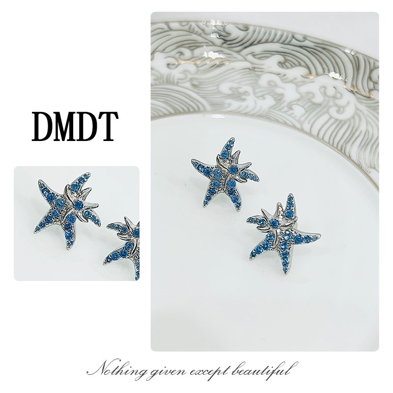 925银耳饰 【DMDT潮牌】新品“星辰律动”满钻星星耳环A1933