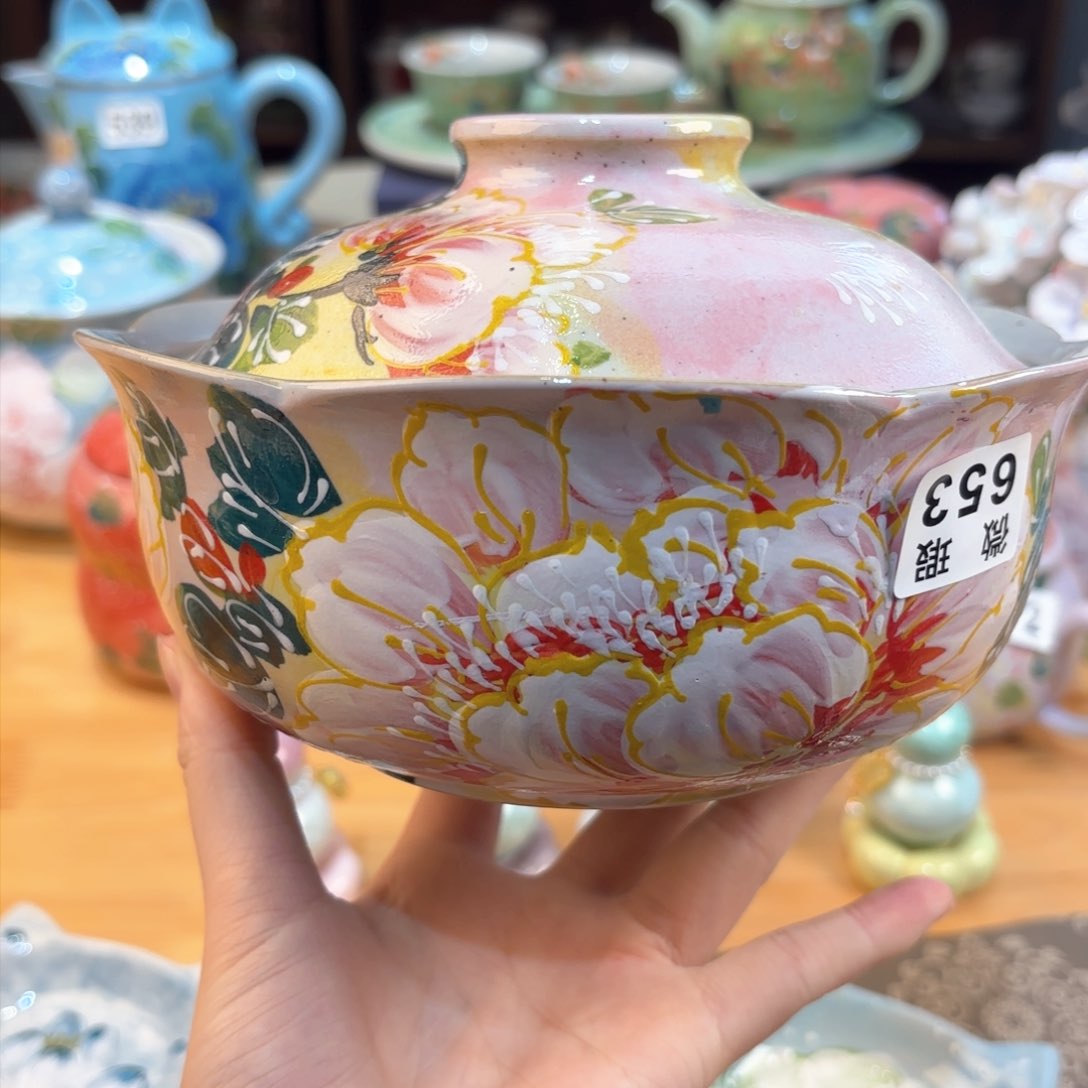 景德镇手绘高温釉下彩陶瓷茶具