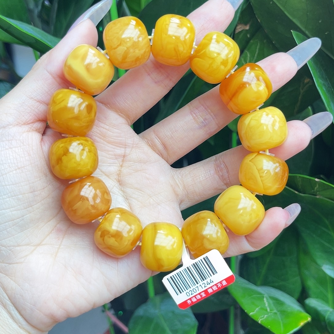 未镶嵌琥珀手链19m花蜡