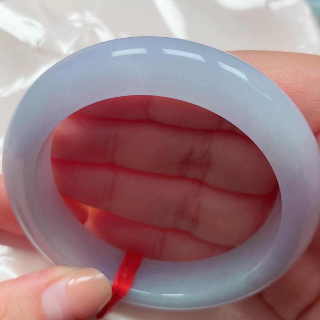 翡翠未镶嵌手镯28冰胶紫