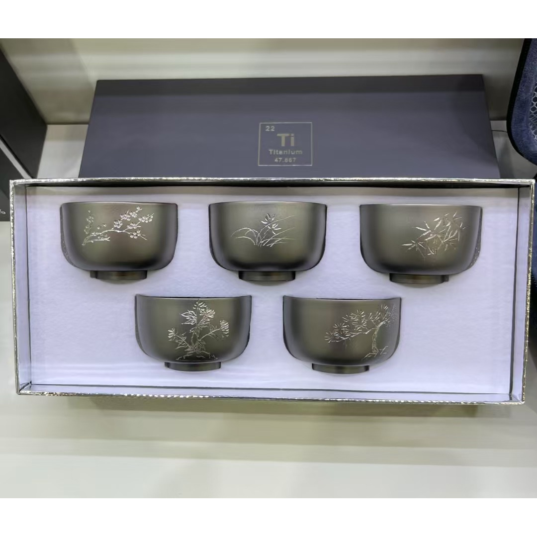 MGCQ手刻梅兰竹菊主人杯 80ml