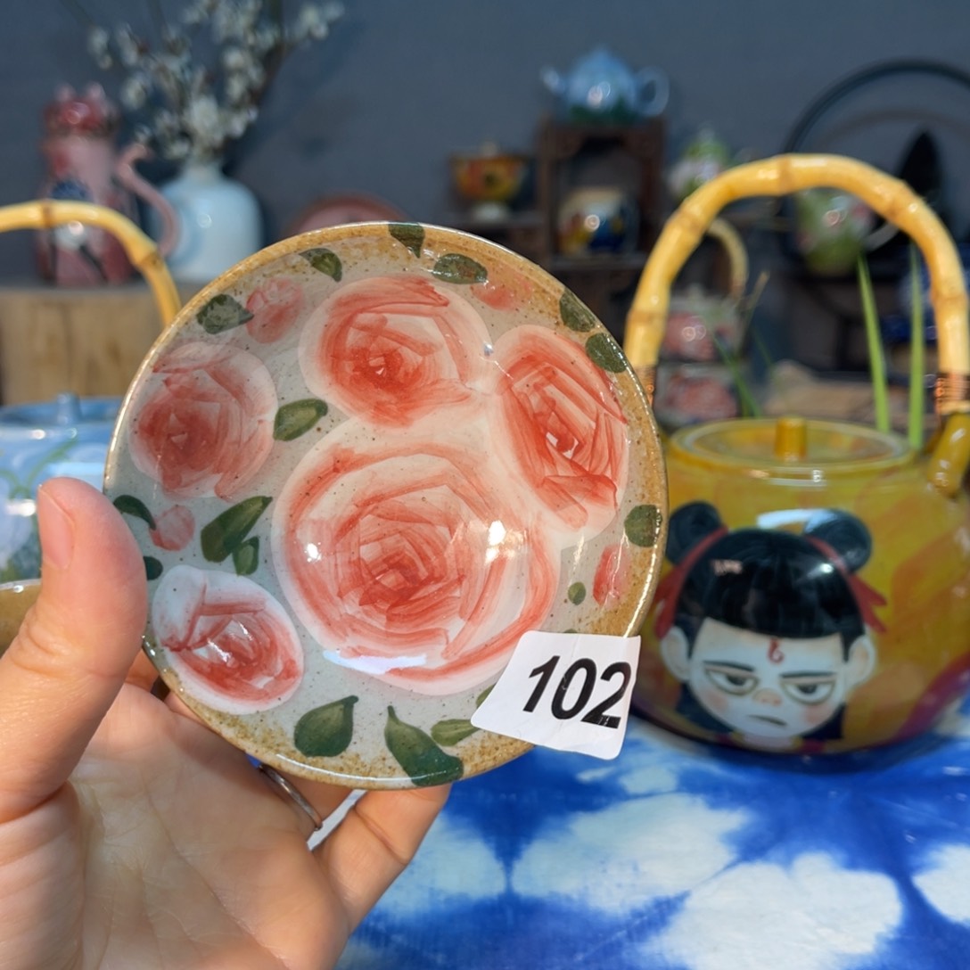 杯素浅陶瓷手工手绘