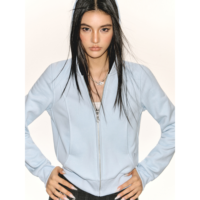 Ariseism 美式复古短款连帽卫衣外套女2025秋季新款上衣