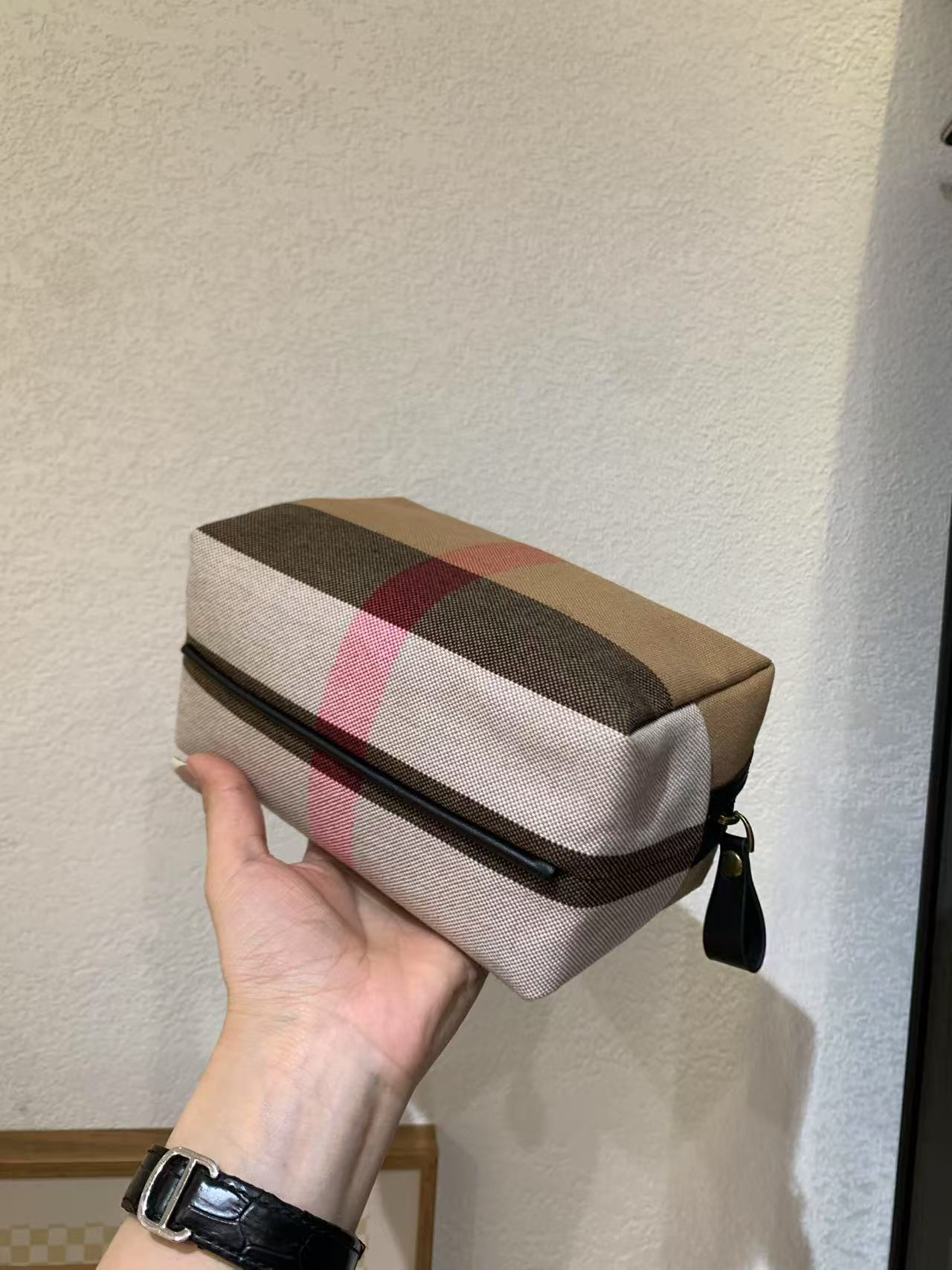 轻奢经典格子化妆包