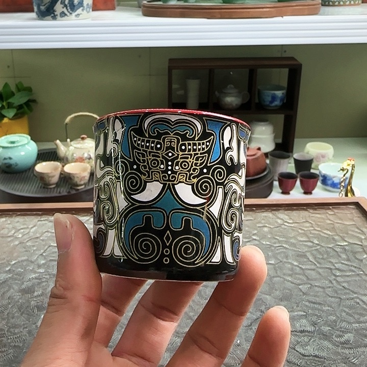 青花瓷器茶具茶叶罐玻璃杯个人杯