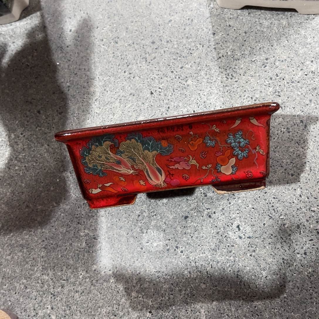 紫砂花盆914号瑕疵15/12/5cm窑变