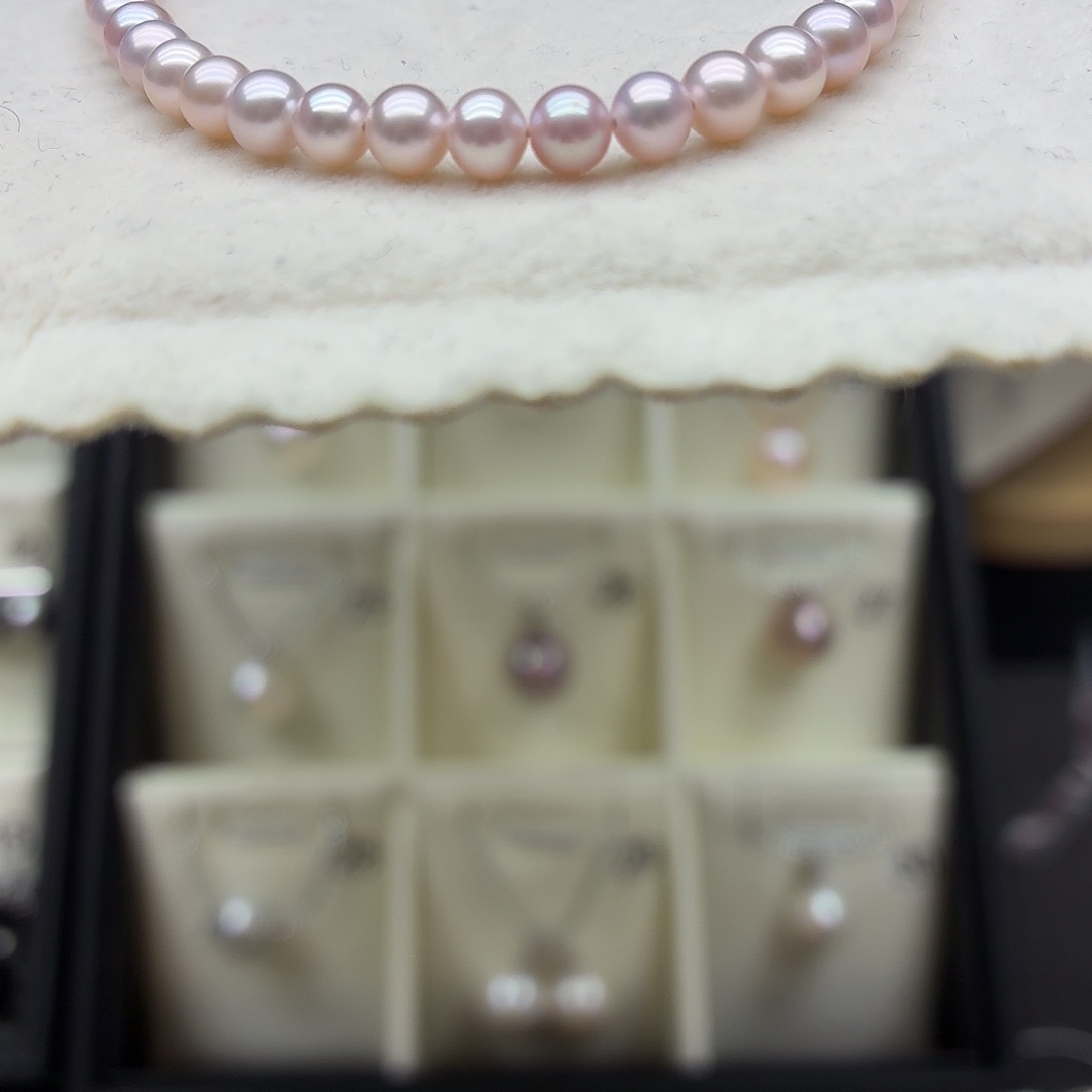 坠链均925银锆石4-5香芋紫无暇满串