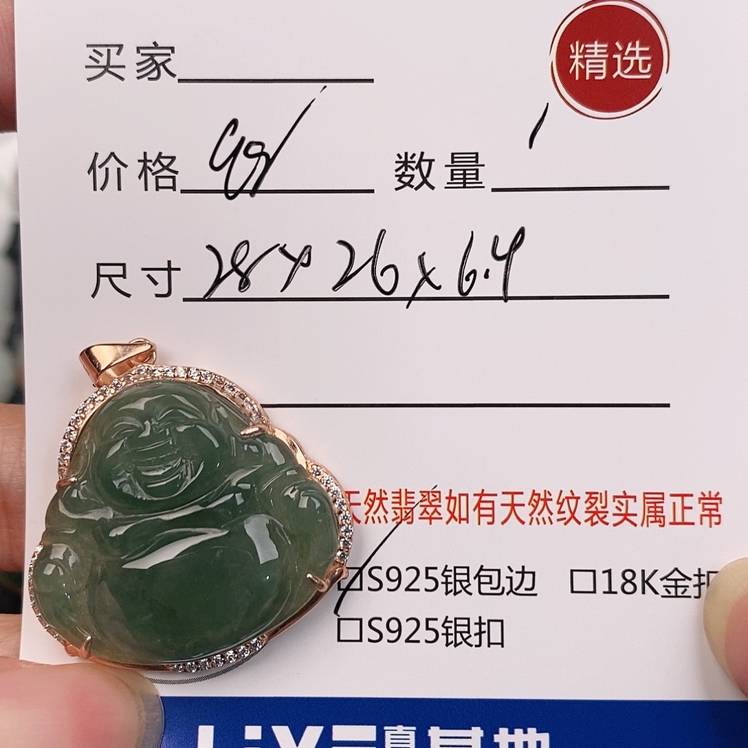 翡翠银S925镶嵌颈饰