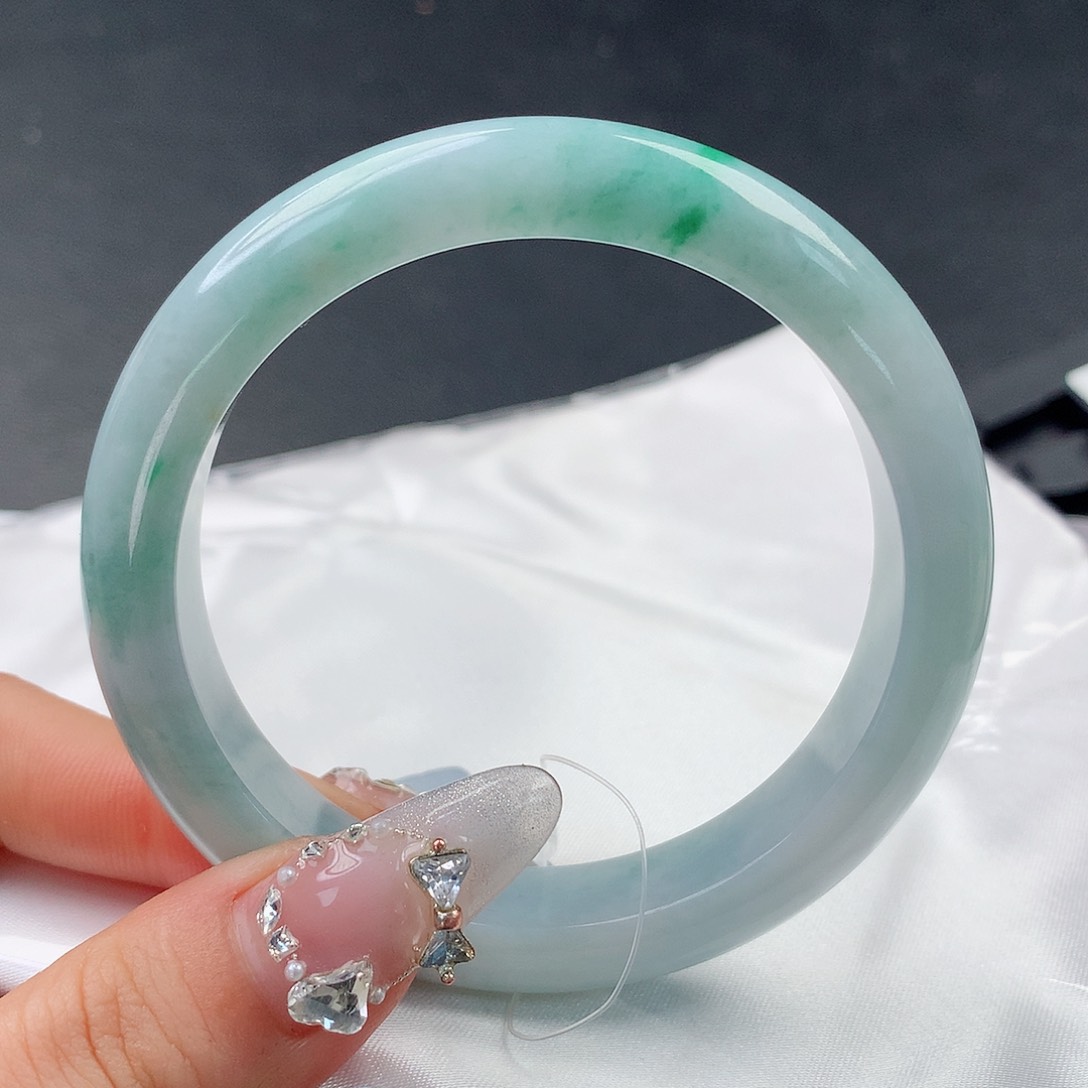 翡翠手镯未镶嵌123正56.6