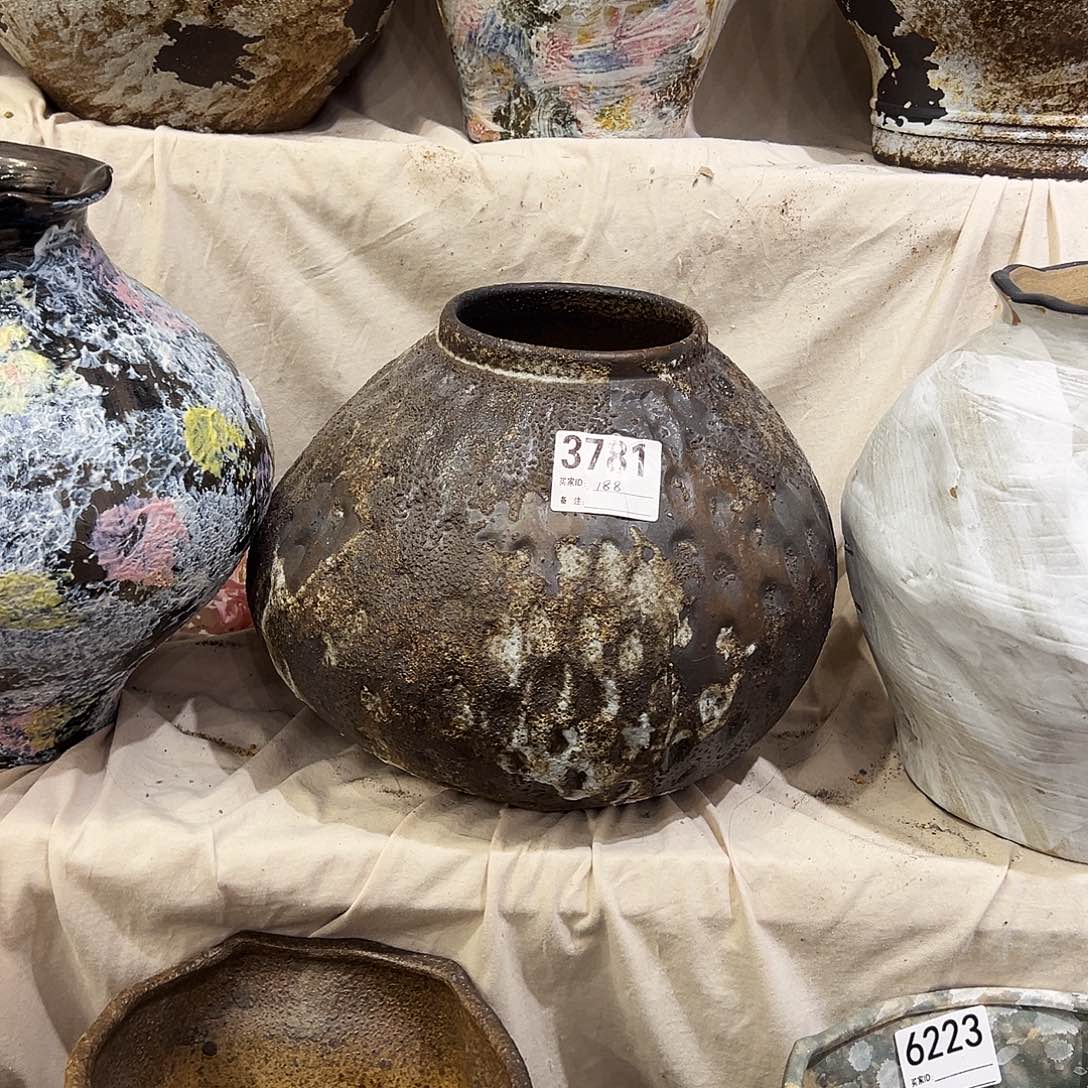 瓶3781高26口12陶瓷花瓶无孔