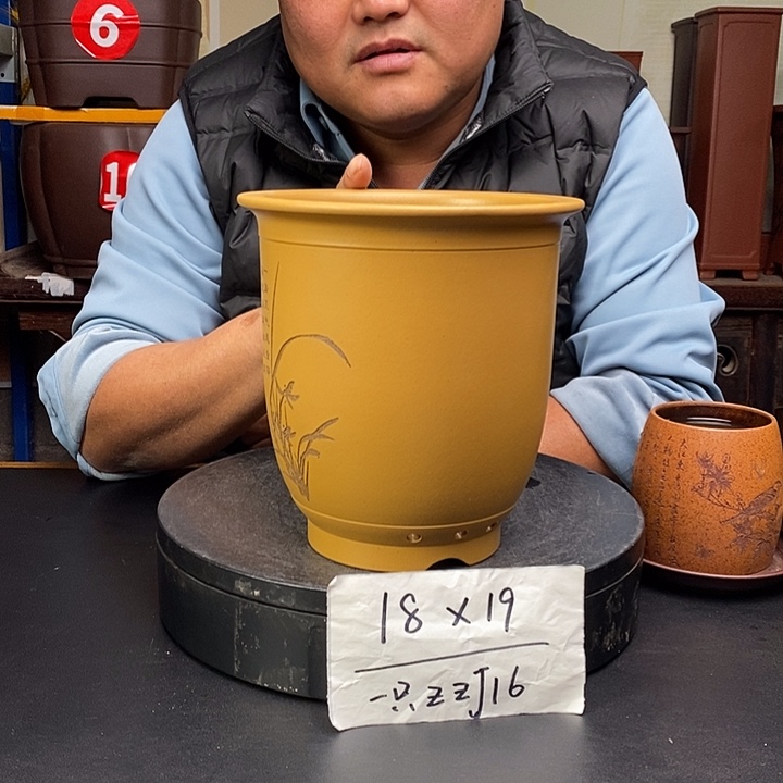 紫砂花盆货号一只ZZJ16