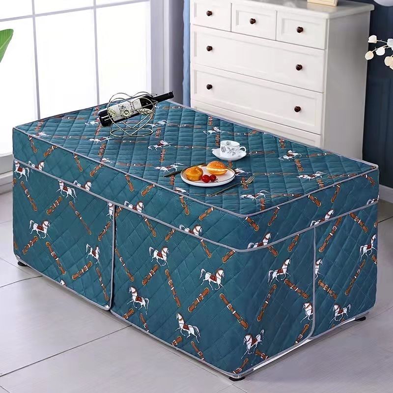 新疆西藏包邮新款开孔烤火罩电炉罩加厚电取暖茶几罩套长方形取暖