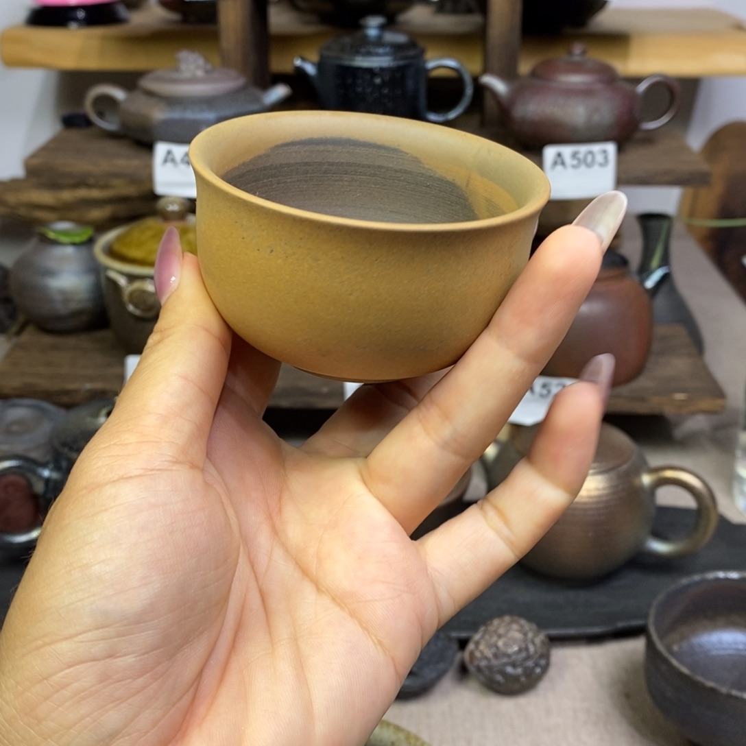 建水紫陶柴烧主人杯